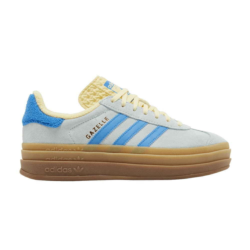 アディダス ガゼル 青色 ブルー ALMOST YELLOW スニーカー レディース ADIDAS WMNS GAZELLE BOLD BLUE / ALMOST BLUE BRIGHT BLUE ALMOST