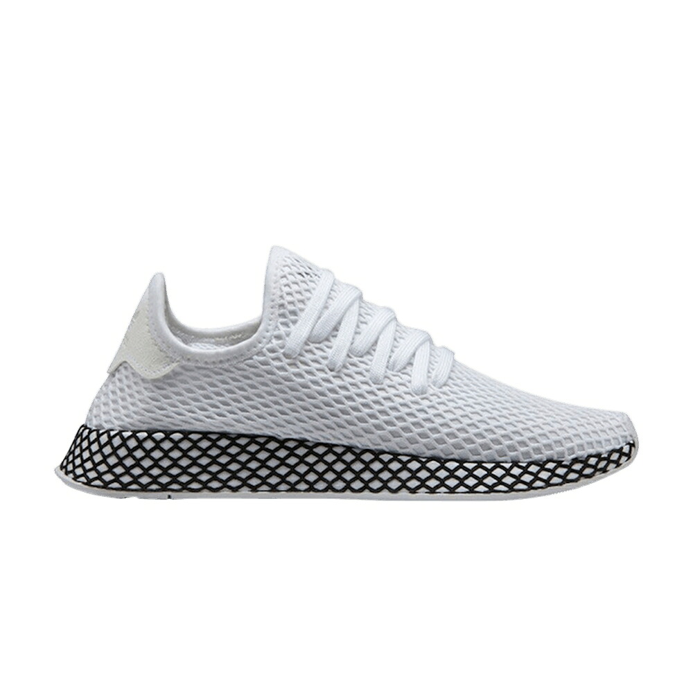 アディダス 白色 ホワイト コア 'WHITE BLACK' スニーカー メンズ ADIDAS DEERUPT RUNNER / CLOUD WHITE CLOUD WHITE CORE