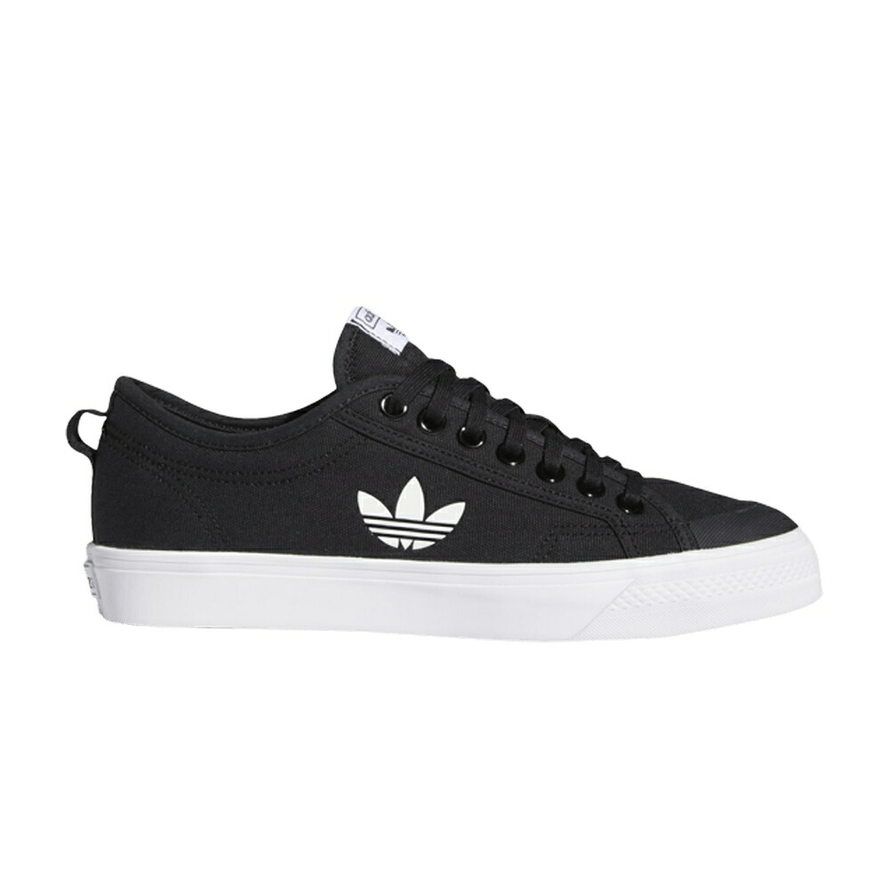アディダス トレフォイル コア 黒色 ブラック 白色 ホワイト CORE BLACK スニーカー メンズ ADIDAS NIZZA TREFOIL / CORE BLACK CLOUD WHITE CORE