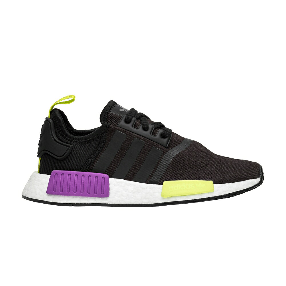 アディダス 中核グループ 黒いこと 黒いこと ぼうぜん自失 紫 パープル NMD_R1 \u0027SHOCK PURPLE\u0027 スニーカー メンズ ADIDAS / CORE BLACK SHOCK PURPLE SEMI