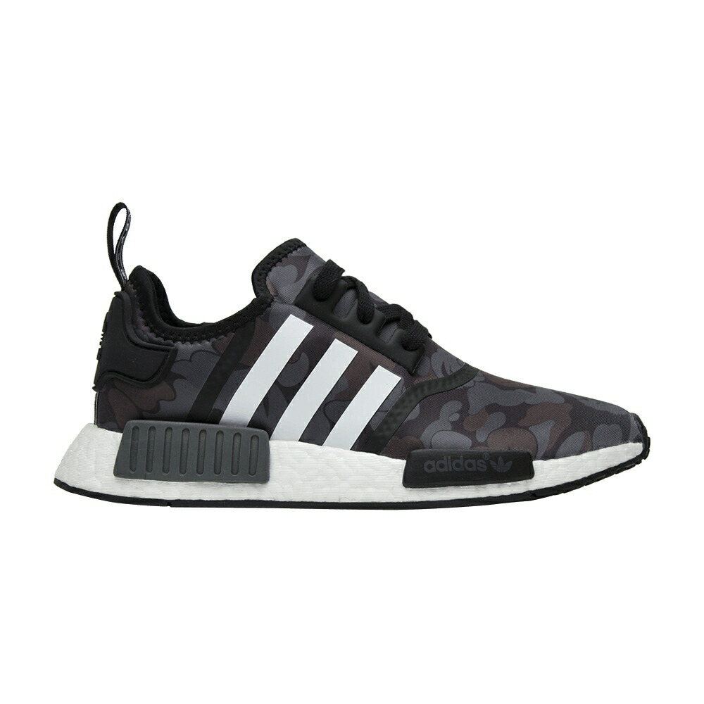 アディダス 黒いこと 黒いこと 家鴨柄 NMD_R1 \u0027BLACK CAMO\u0027 スニーカー メンズ ADIDAS A BATHING APE X / BLACK CAMO 靴-メンズ靴-スニーカー