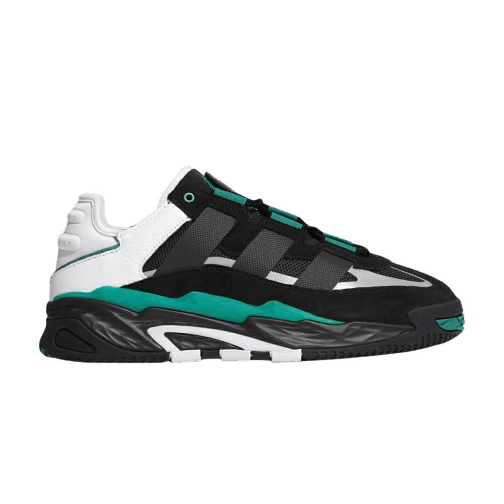 アディダス コア 黒色 ブラック 白色 ホワイト 緑 グリーン BLACK GREEN スニーカー メンズ ADIDAS NITEBALL SUB / CORE BLACK CLOUD WHITE SUB GREEN