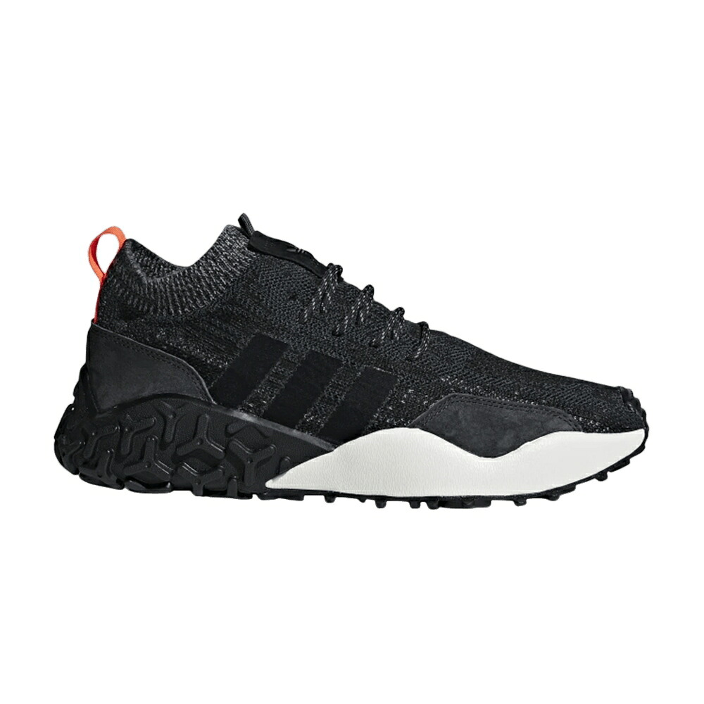 アディダス カーボン コア 黒色 ブラック 白色 ホワイト 'CARBON' スニーカー メンズ ADIDAS F/2 TR PRIMEKNIT / CARBON CORE BLACK RUNNING WHITE｜スニケス