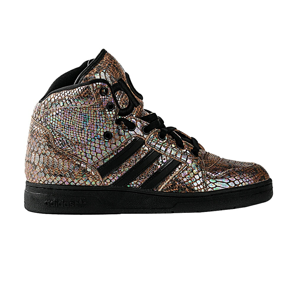 アディダス 本能 \u0027RAINBOW\u0027 スニーカー メンズ ADIDAS JS INSTINCT HI / BLACK1 BLACK1 RUNWHT