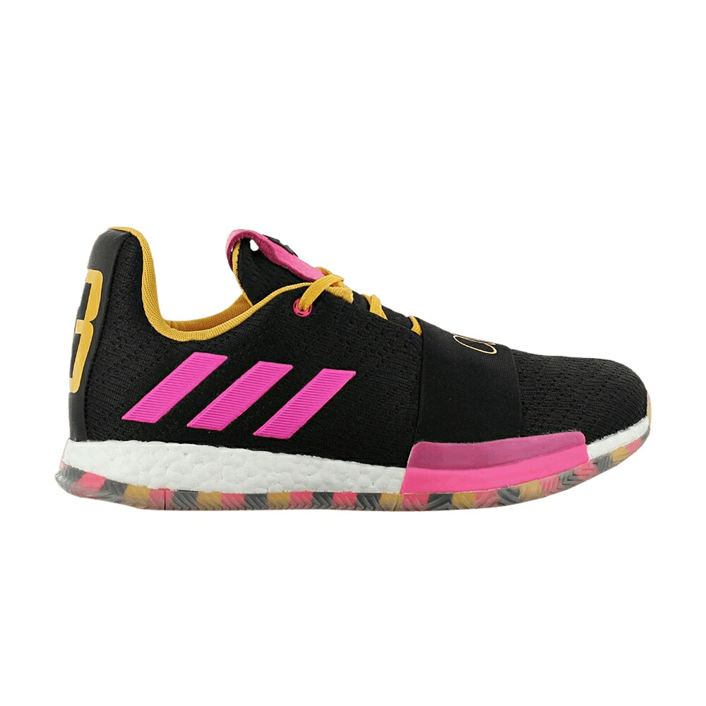 アディダス ハーデン ぼうぜん自失 黒いこと 黒いこと サクラ色 ゴールド VOL. \u0027BLACK PINK\u0027 スニーカー メンズ ADIDAS HARDEN 3 SHOCK / BLACK SHOCK PINK ACTIVE GOLD スニーカー-靴-メンズ靴