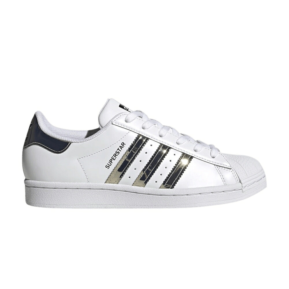 アディダス スーパースター 白色 ホワイト 銀色 シルバー コア 'METALLIC STRIPES' スニーカー レディース ADIDAS WMNS SUPERSTAR 3 / CLOUD WHITE SILVER METALLIC CORE