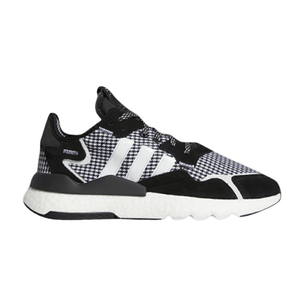 アディダス ジョガーパンツ コア 黒色 ブラック 白色 ホワイト 銀色 シルバー 'BLACK WHITE' スニーカー メンズ ADIDAS NITE JOGGER / CORE BLACK CRYSTAL WHITE SILVER|スニケス