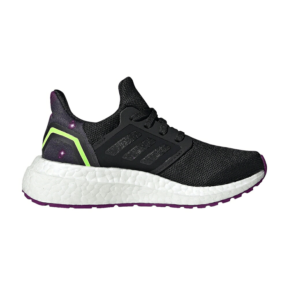 アディダス コア 黒色 ブラック 紫 パープル 'GLORY PURPLE' スニーカー メンズ ADIDAS ULTRABOOST 20 LITTLE KIDS / CORE BLACK GLORY PURPLE FOOTWEAR｜スニケス