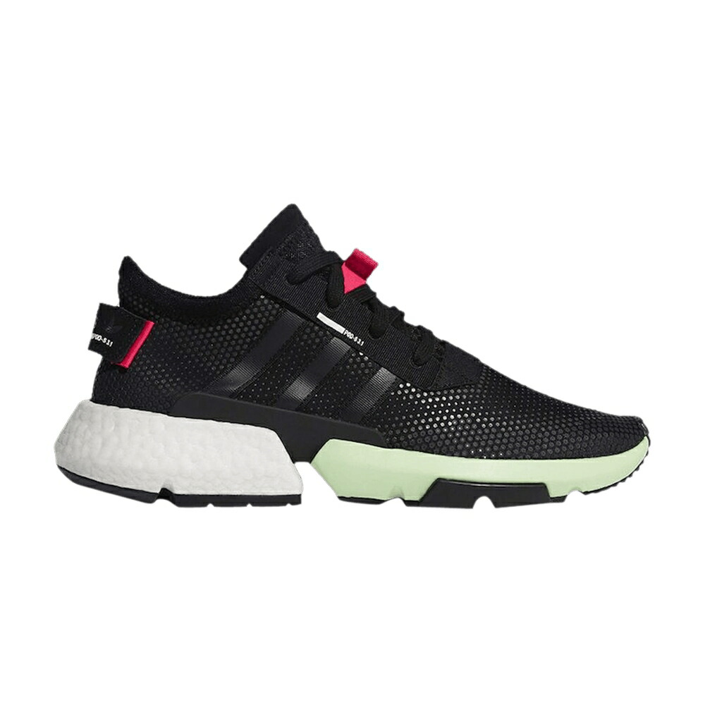 アディダス コア 黒色 ブラック 緑 グリーン P.O.D. S3.1 'BLINK' スニーカー メンズ ADIDAS / CORE BLACK CORE BLACK GLOW GREEN