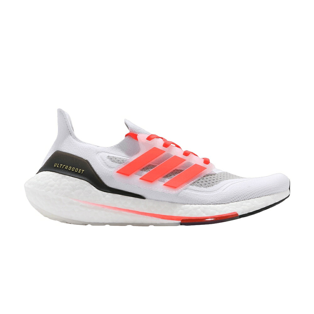 アディダス 白色 ホワイト 赤 レッド ゴールド 'WHITE RED' スニーカー メンズ ADIDAS ULTRABOOST 21 SOLAR / CLOUD WHITE SOLAR RED GOLD｜スニケス