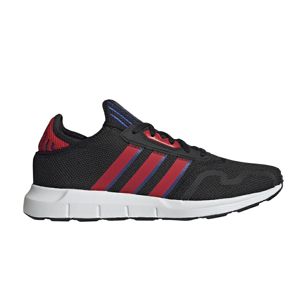 アディダス ラン コア 黒色 ブラック パワー 青色 ブルー 'BLACK SCARLET' スニーカー メンズ ADIDAS SWIFT RUN X / CORE BLACK SCARLET POWER BLUE｜スニケス