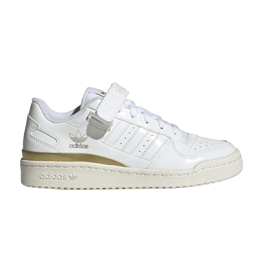 アディダス フォーラム 白色 ホワイト ゴールド 'WHITE GOLD' スニーカー レディース ADIDAS WMNS FORUM LOW MATTE / CLOUD WHITE OFF WHITE MATTE GOLD｜スニケス