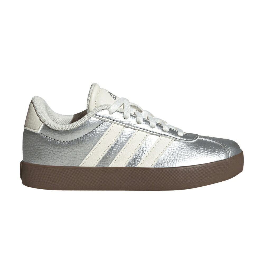 アディダス 厚地の外套 しろがね色 しろがね色 白いこと 白いこと 3.0 \u0027SILVER METALLIC\u0027 スニーカー メンズ ADIDAS VL COURT K / SILVER METALLIC OFF WHITE GUM
