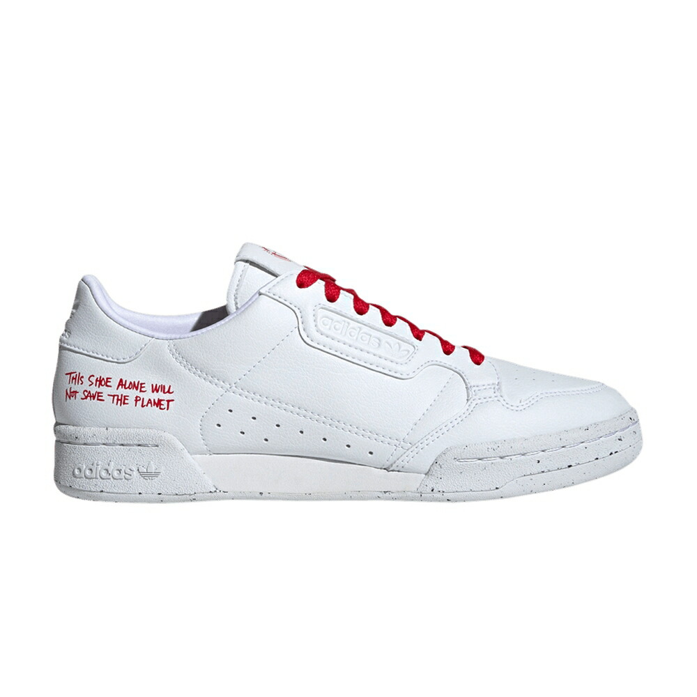 アディダス 白色 ホワイト USTAINABILITY スニーカー メンズ ADIDAS CONTINENTAL 80 / CLOUD WHITE CLOUD WHITE SCARLET
