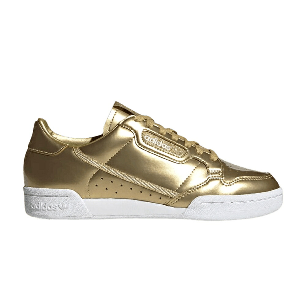 アディダス ゴールド 'GOLD METALLIC' スニーカー レディース ADIDAS WMNS CONTINENTAL 80 / GOLD METALLIC MATTE GOLD CRYSTAL｜スニケス