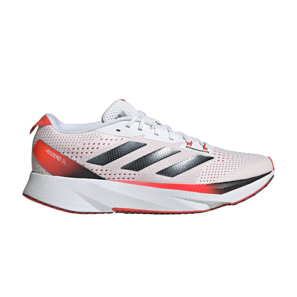 アディダス アディゼロ 白色 ホワイト コア 黒色 ブラック WHITE RED スニーカー メンズ ADIDAS ADIZERO SL BRIGHT / CLOUD WHITE CORE BLACK BRIGHT