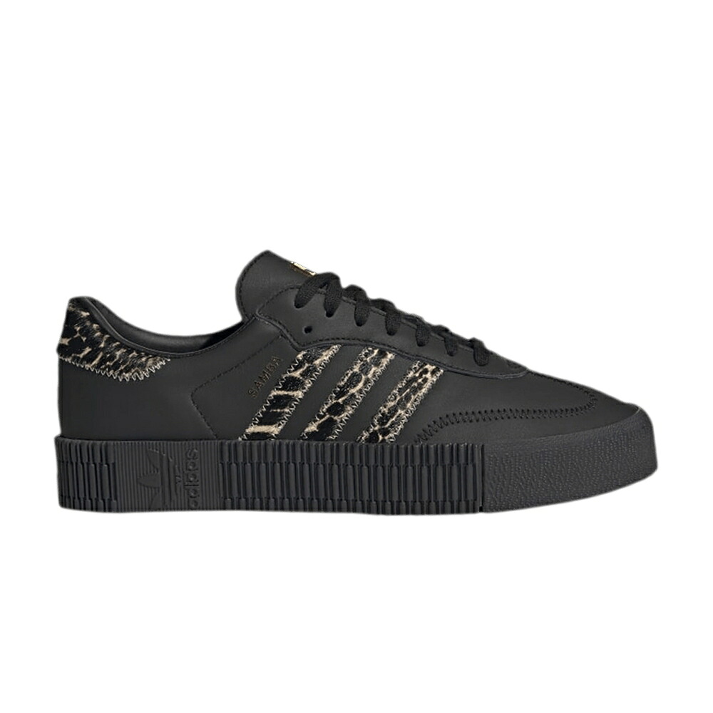 アディダス コア 黒色 ブラック ゴールド 'CHEETAH PRINT' スニーカー レディース ADIDAS WMNS SAMBAROSE / CORE BLACK BLISS GOLD METALLIC|スニケス