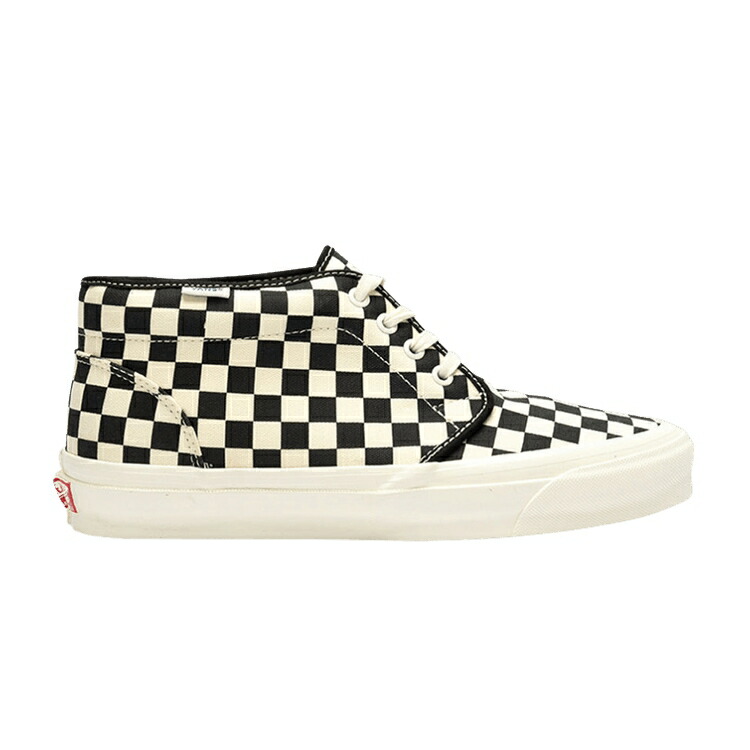 ヴァンズ バンズ チャッカ 白色 'CHECKERBOARD BLACK' 黒色 クラシック