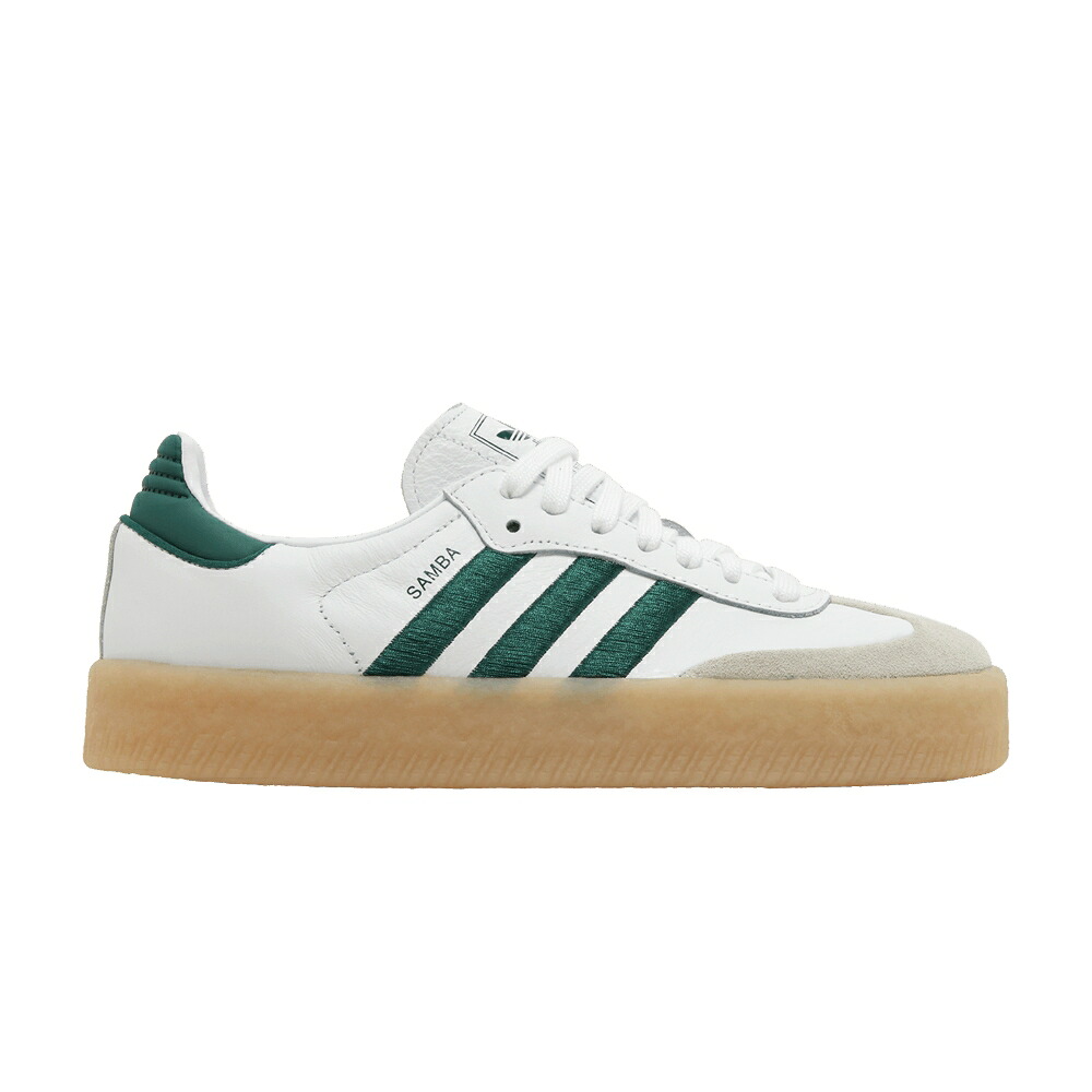 アディダス 緑 緑であること 白いこと 白いこと \u0027WHITE GUM\u0027 スニーカー レディース ADIDAS WMNS SAMBAE GREEN / CLOUD WHITE COLLEGIATE GREEN 靴-レディース靴-スニーカー