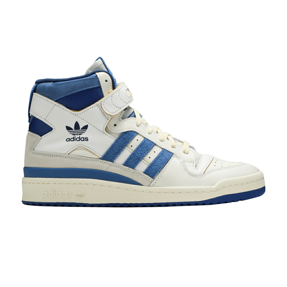 アディダス フォーラム 白色 ホワイト 青色 ブルー BRIGHT BLUE スニーカー メンズ ADIDAS FORUM 84 HI OG / OFF WHITE BRIGHT BLUE OFF WHITE