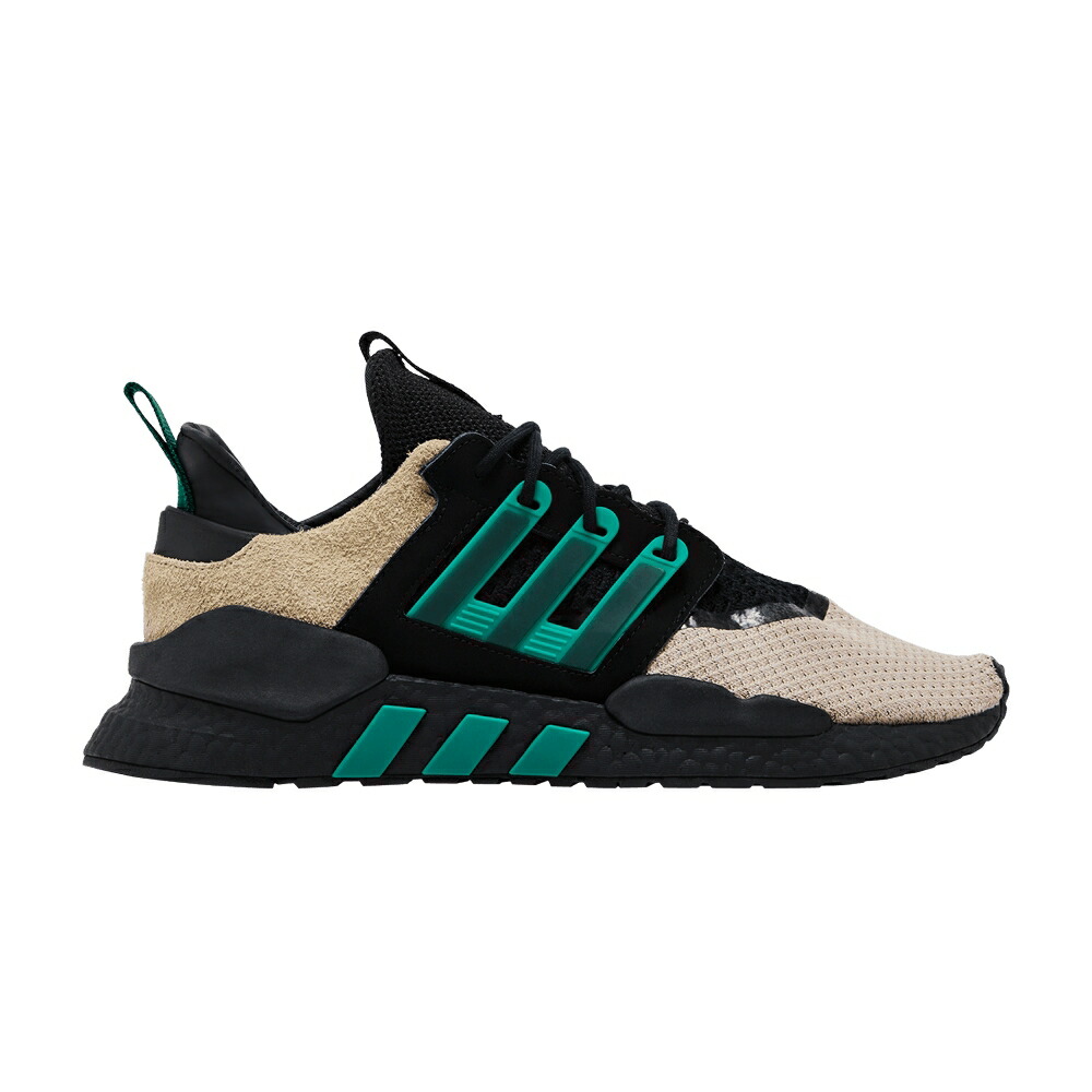 アディダス コア 黒色 ブラック 緑 グリーン UB GREEN スニーカー メンズ ADIDAS PACKER X EQT SUPPORT 91/18 / CORE BLACK SUB GREEN BLANCH