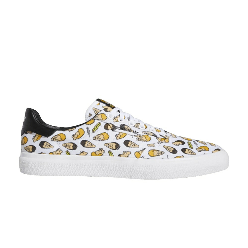 アディダス 白色 ホワイト コア 黒色 ブラック 'CLOUD WHITE' スニーカー メンズ ADIDAS BEAVIS AND BUTTHEAD X 3MC VULC / CLOUD WHITE CORE BLACK CLOUD|スニケス
