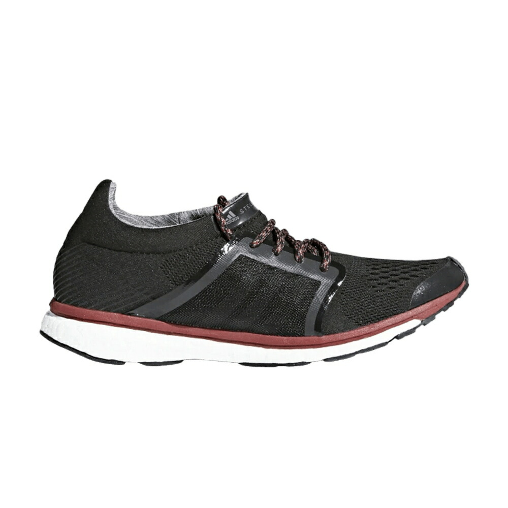 アディダス アディゼロ アディオス コア 黒色 ブラック マルーン BLACK MAROON スニーカー レディース ADIDAS STELLA MCCARTNEY X WMNS ADIZERO ADIOS / CORE BLACK GRANITE NOBLE MAROON