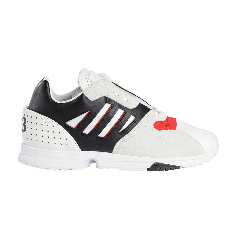 アディダス ラン 黒色 ブラック 白色 ホワイト 赤 レッド WHITE RED スニーカー メンズ ADIDAS Y-3 ZX RUN BLACK / WHITE BLACK RED