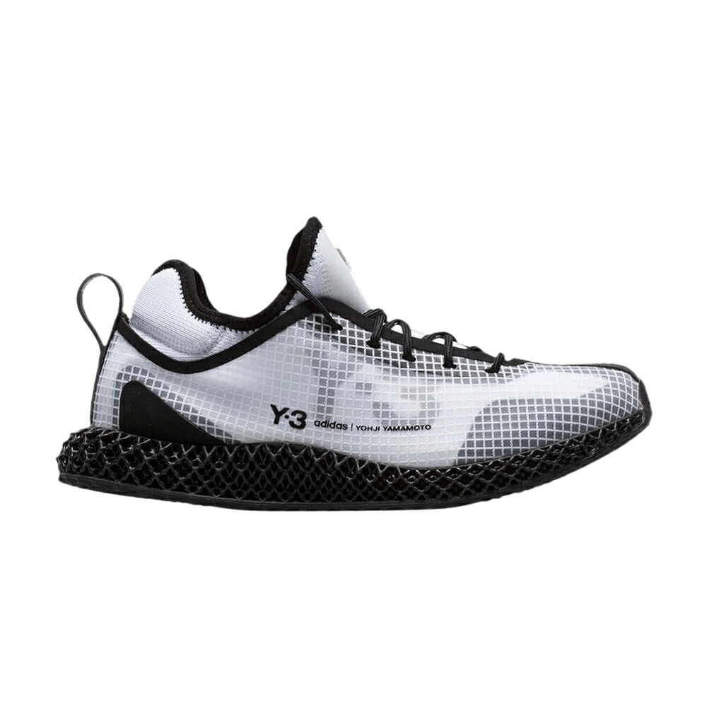 アディダス 白いこと 白いこと 中核グループ 黒いこと 黒いこと \u0027WHITE BLACK\u0027 スニーカー メンズ ADIDAS Y-3 RUNNER 4D IO / CHALK WHITE CORE BLACK FOOTWEAR
