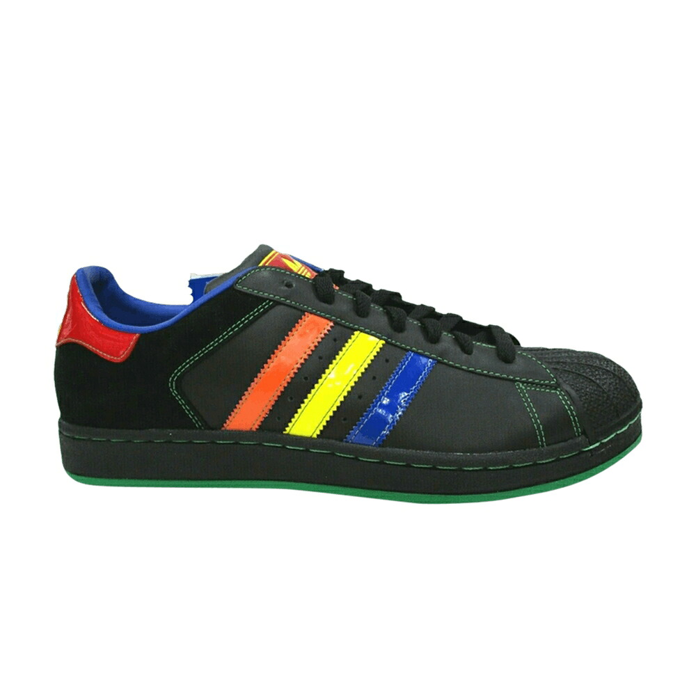 アディダス スーパースター 黒色 ブラック 'BLACK RAINBOW' スニーカー メンズ ADIDAS SUPERSTAR 2 CB / BLACK MULTI COLOR｜スニケス
