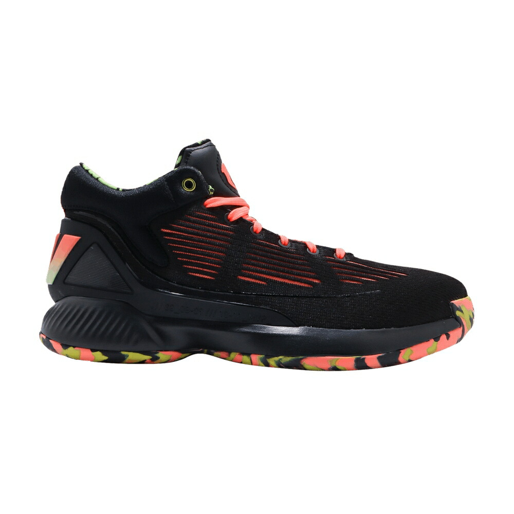 アディダス ローズ コア 黒色 ブラック 'SIGNAL CORAL' スニーカー メンズ ADIDAS D ROSE 10 / CORE BLACK SIGNAL CORAL SIGNAL