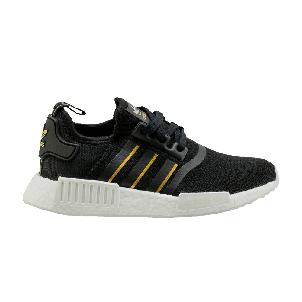アディダス ゴールド コア 黒色 ブラック NMD_R1 'BLACK METALLIC' スニーカー レディース ADIDAS WMNS GOLD / CORE BLACK GOLD METALLIC CRYSTAL｜スニケス
