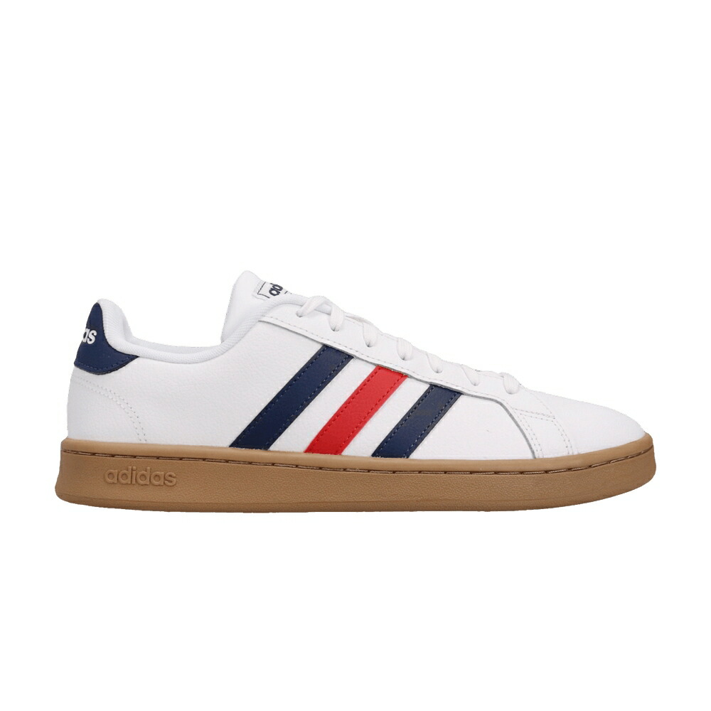アディダス グランド コート 白色 ホワイト 青色 ブルー 'ACTIVE RED' スニーカー メンズ ADIDAS GRAND COURT / CLOUD WHITE TRACE BLUE ACTIVE