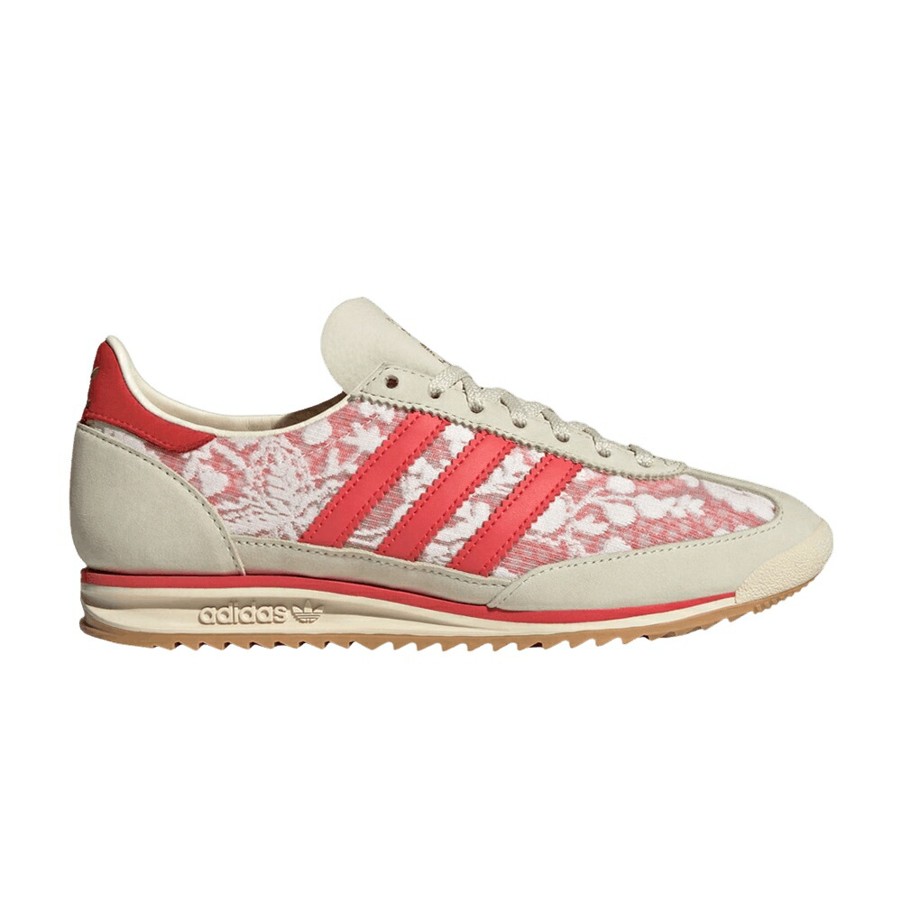 アディダス 白色 ホワイト クリーム 'KAZUSA PATTERN' スニーカー レディース ADIDAS LIBERTY OF LONDON X WMNS SL72 OG / CLOUD WHITE CREAM WHITE BETTER