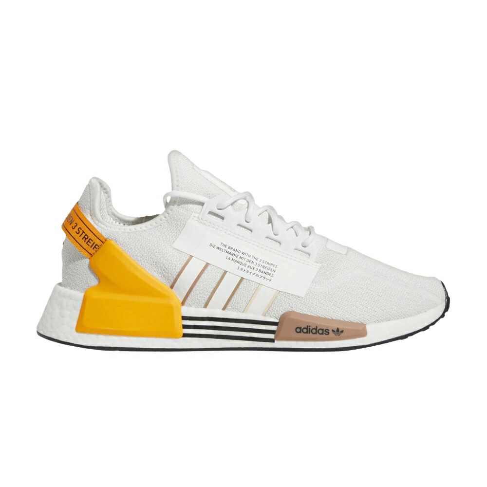 アディダス 白いこと 白いこと NMD_R1 \u0027WHITE ORANGE\u0027 スニーカー メンズ ADIDAS V2 BRIGHT / CLOUD WHITE CLAY STRATA BRIGHT