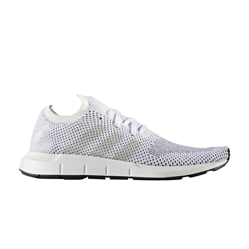 アディダス ラン 白色 ホワイト 灰色 グレー コア 'FOOTWEAR WHITE' スニーカー メンズ ADIDAS SWIFT RUN PRIMEKNIT / FOOTWEAR WHITE GREY ONE CORE｜スニケス