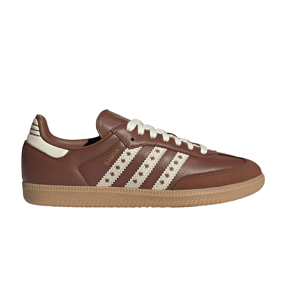 アディダス サンバ 白色 ホワイト 茶色 ブラウン クリーム 'CLOUD CREAM' スニーカー レディース ADIDAS WMNS SAMBA OG WHITE PRELOVED BROWN / CLOUD WHITE PRELOVED BROWN CREAM|スニケス