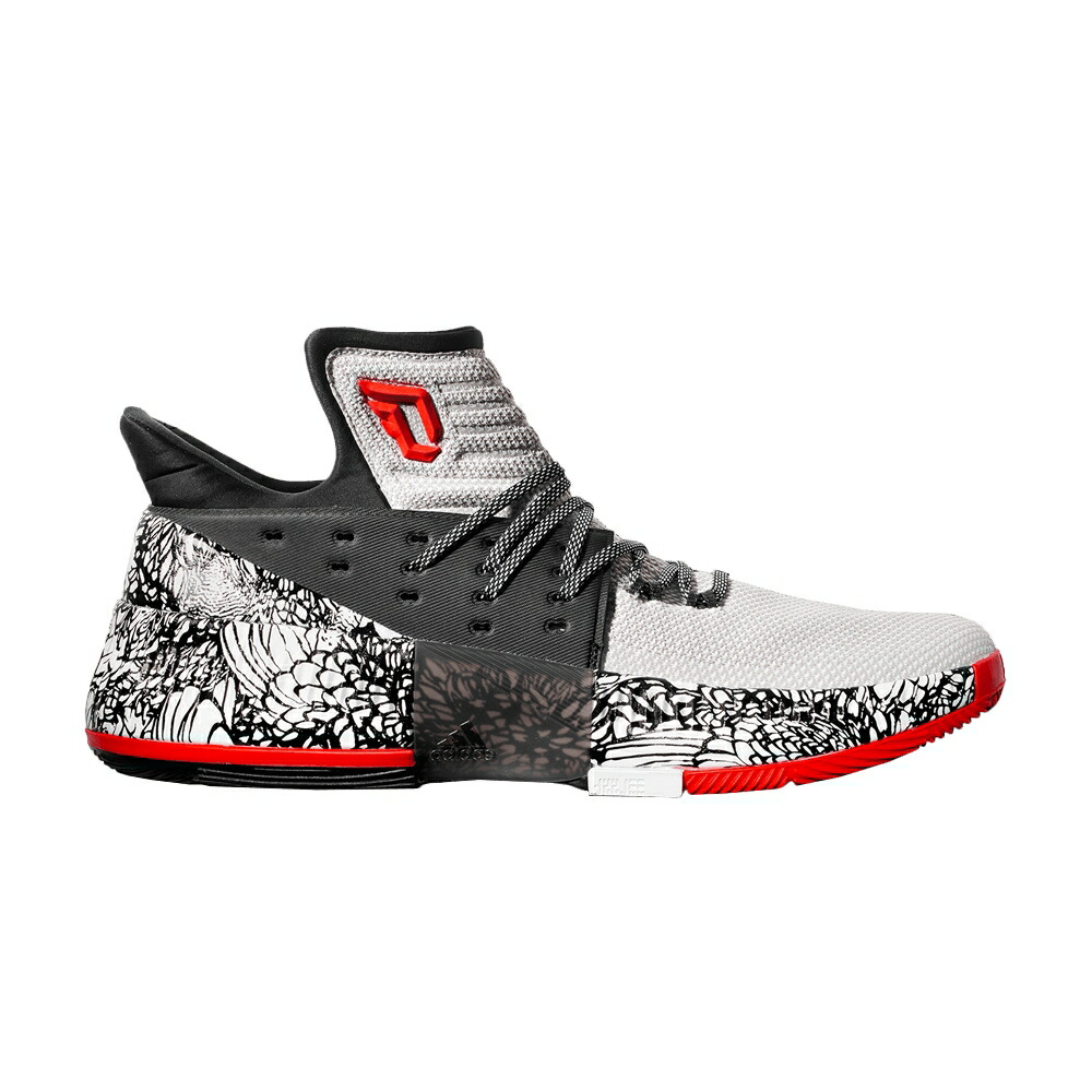 アディダス 白色 ホワイト 黒色 ブラック 赤 レッド CHINESE YEAR スニーカー メンズ ADIDAS DAME 3 NEW / WHITE BLACK RED