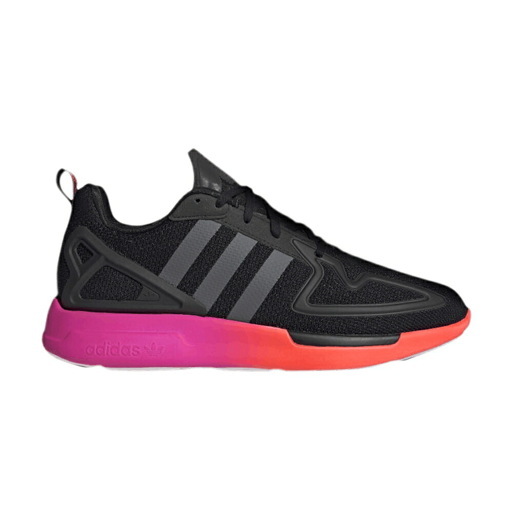 アディダス コア 黒色 ブラック 灰色 グレー ショック ピンク 'GRADIENT BLACK' スニーカー メンズ ADIDAS ZX 2K FLUX SOLE - CORE / CORE BLACK GREY SHOCK PINK
