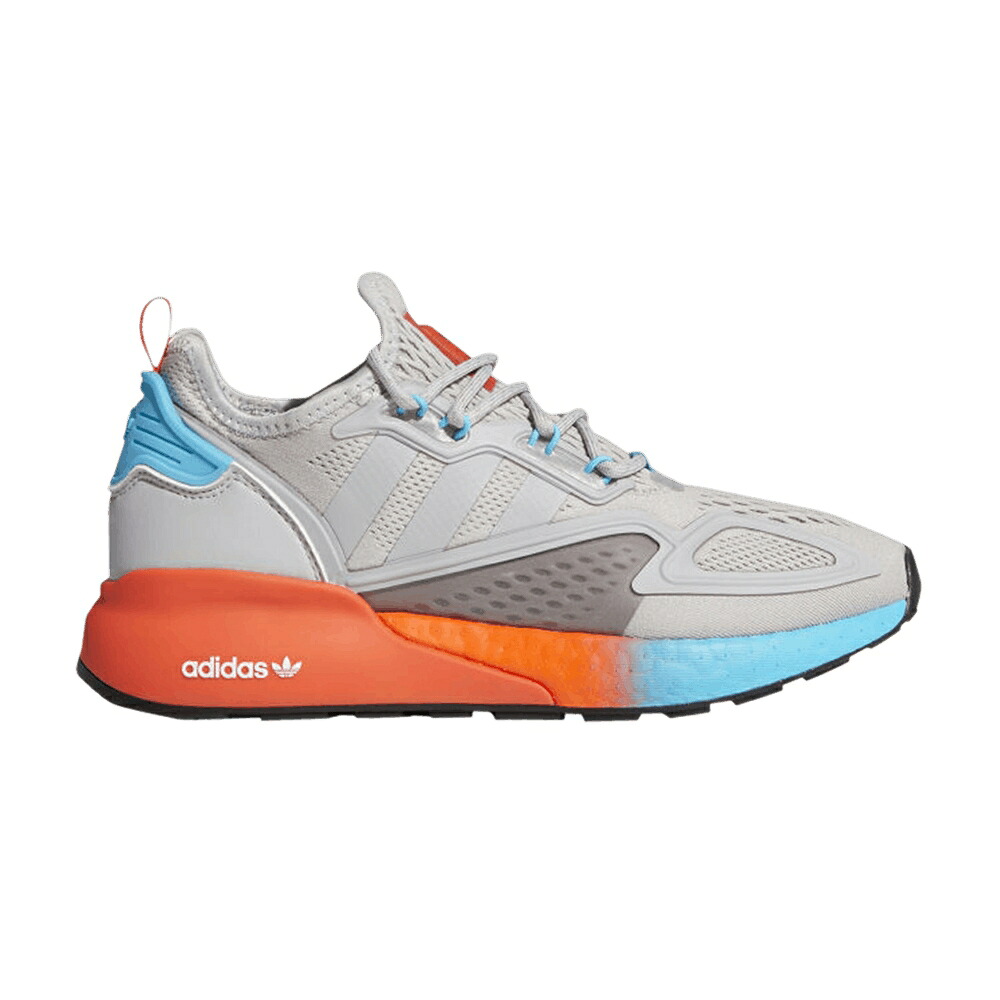 アディダス ブースト 薄墨色 薄墨色 シアン \u0027GREY CYAN\u0027 スニーカー レディース ADIDAS WMNS ZX 2K BOOST SIGNAL / GREY GREY SIGNAL CYAN