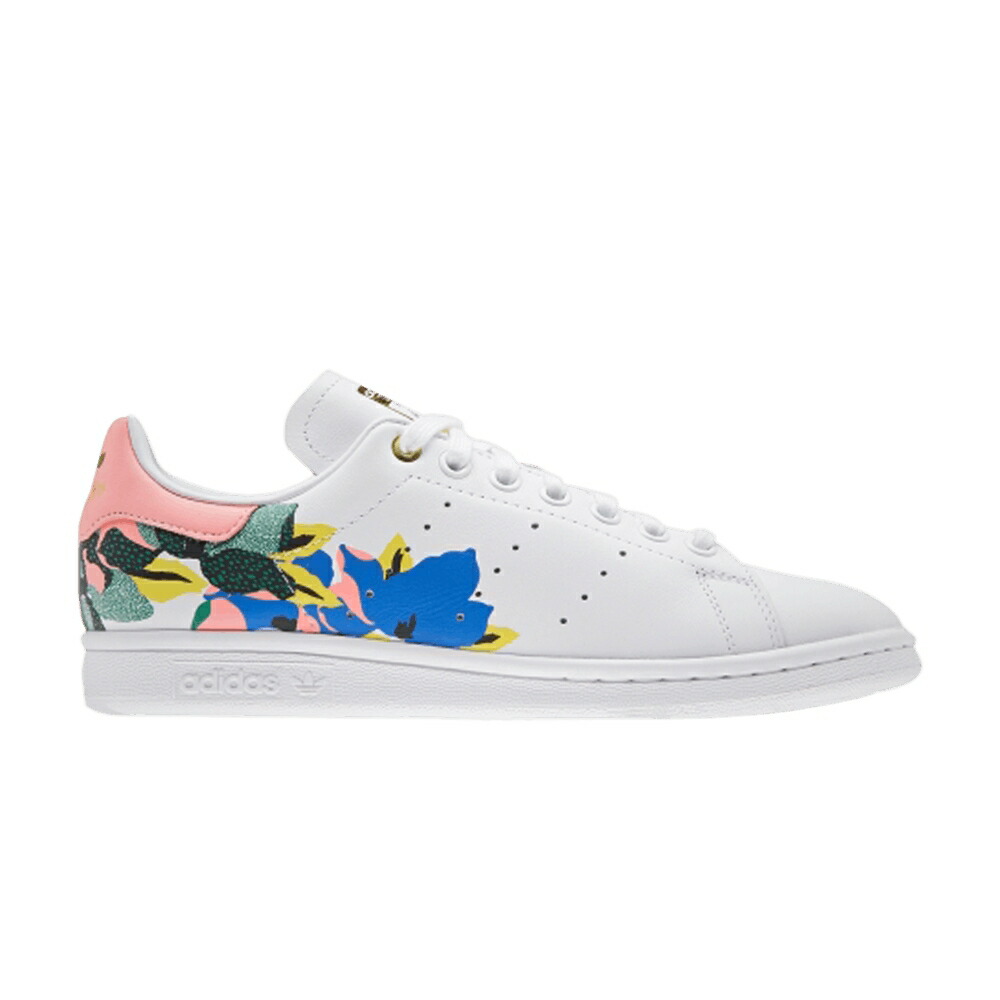 アディダス スタジオ 白色 ホワイト ピンク ゴールド スタンスミス FLORAL BURST スニーカー レディース ADIDAS HER STUDIO LONDON X WMNS STAN SMITH / CLOUD WHITE GLOW PINK GOLD