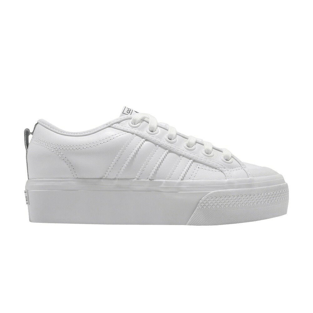 アディダス 白色 ホワイト コア 'CLOUD WHITE' スニーカー レディース ADIDAS WMNS NIZZA PLATFORM / CLOUD WHITE CLOUD WHITE CORE｜スニケス