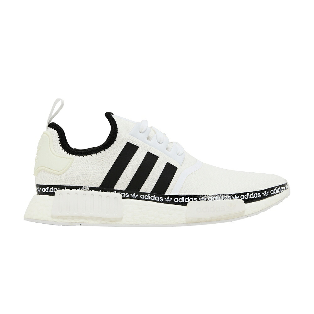 アディダス 白いこと 白いこと 中核グループ 黒いこと 黒いこと NMD_R1 \u0027LOGO WHITE\u0027 スニーカー メンズ ADIDAS STRIP - CLOUD / CLOUD WHITE CORE BLACK CLOUD