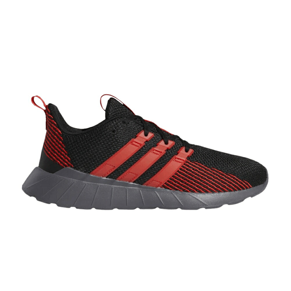 アディダス フローレス 黒色 ブラック コア 赤 レッド 灰色 グレー 'CORE RED' スニーカー メンズ ADIDAS QUESTAR FLOW BLACK / CORE BLACK ACTIVE RED GREY|スニケス