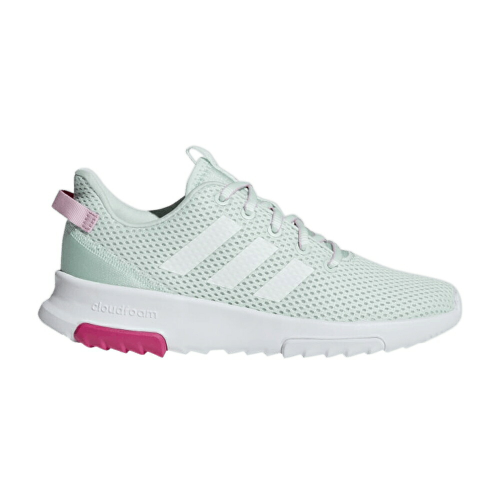 アディダス 白色 ホワイト ピンク 'ICE MINT' スニーカー メンズ ADIDAS CLOUDFOAM RACER TR J / ICE MINT CLOUD WHITE TRUE PINK