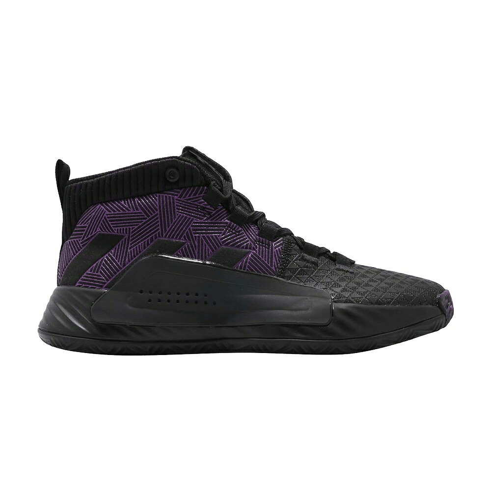 アディダス 黒色 ブラック コア 紫 パープル 銀色 シルバー 'HEROES US: PANTHER' スニーカー メンズ ADIDAS MARVEL AVENGERS X DAME 5 J AMONG BLACK / CORE BLACK ACTIVE PURPLE SILVER