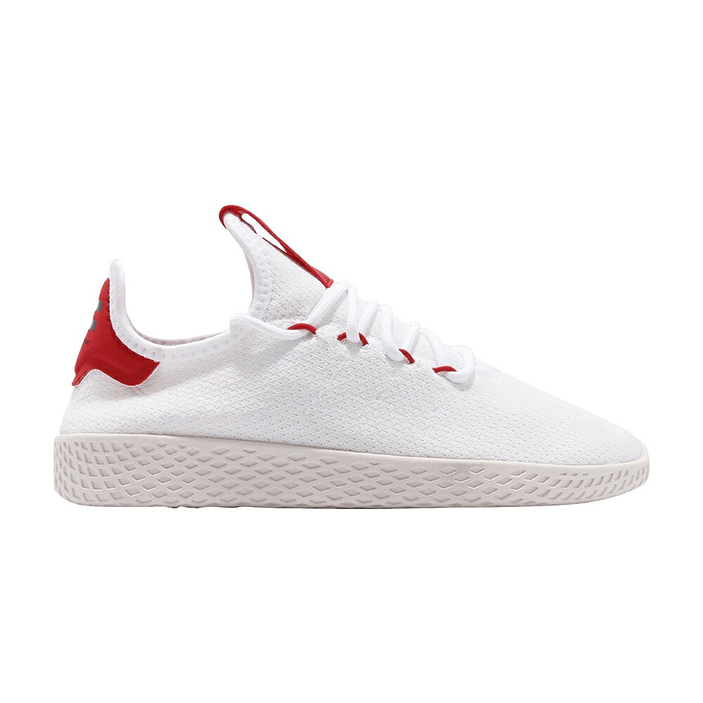 アディダス 庭球 白いこと 白いこと \u0027SCARLET\u0027 スニーカー メンズ ADIDAS PHARRELL WILLIAMS X TENNIS HU / CLOUD WHITE SCARLET CHALK WHITE
