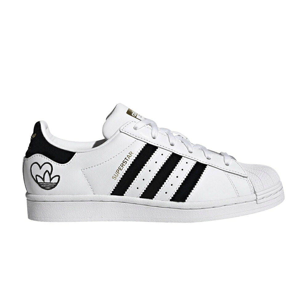 アディダス スーパースター ロゴ 白色 ホワイト コア 黒色 ブラック ゴールド 'HEART WHITE' スニーカー レディース ADIDAS WMNS SUPERSTAR LOGO - / CLOUD WHITE CORE BLACK GOLD|スニケス