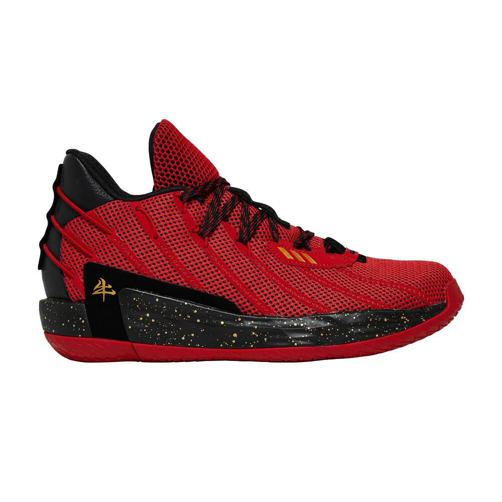 アディダス ゴールド 中核グループ 黒いこと 黒いこと \u0027CHINESE YEAR\u0027 スニーカー メンズ ADIDAS DAME 7 NEW / SCARLET GOLD METALLIC CORE BLACK