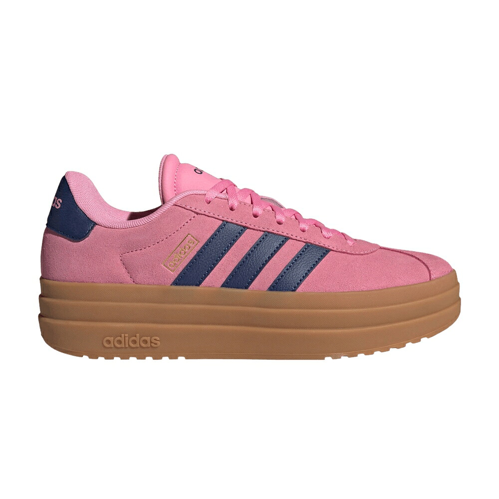 アディダス 厚地の外套 サクラ色 青味 青み ゴールド \u0027BLISS BLUE\u0027 スニーカー レディース ADIDAS WMNS VL COURT BOLD PINK DARK / BLISS PINK DARK BLUE GOLD